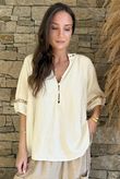 Dalt Vila Peasant Blouse Stone